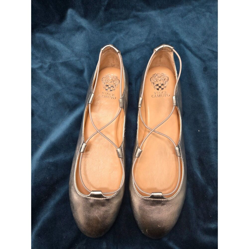 Vince Camuto "Callini" Silver Metallic Ballet